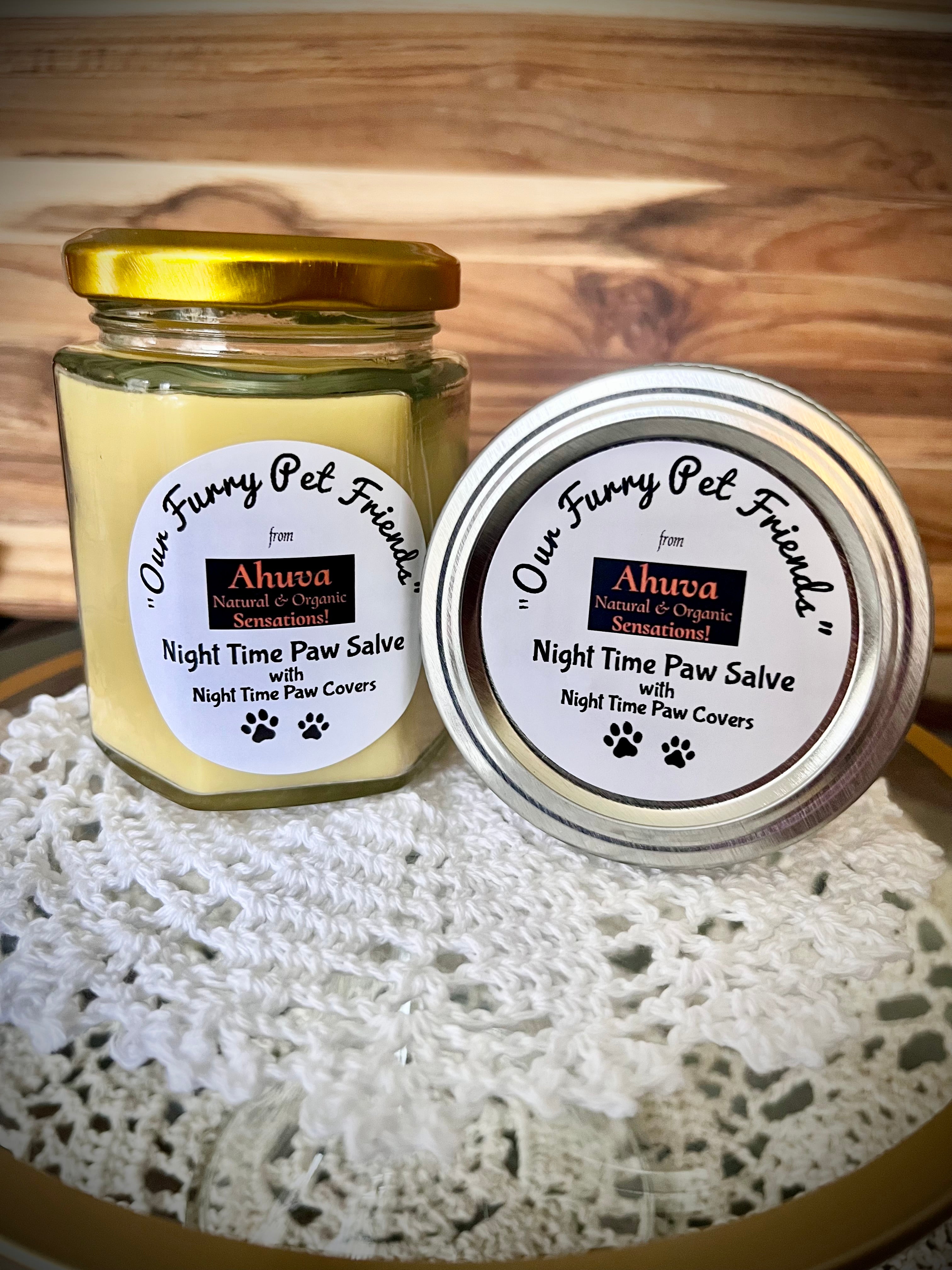 Furry Friends Pet ~ Night Time Paw Salve w/Paw Covers