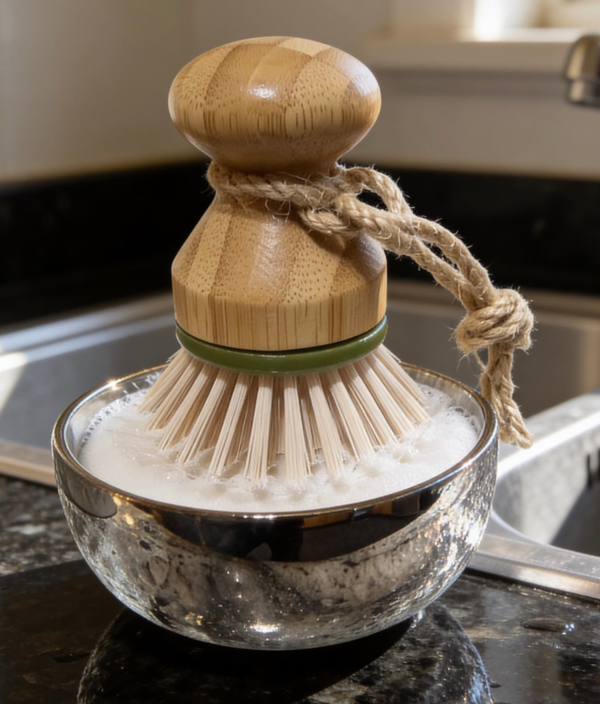 Stainless Steel Ramekin Solid Dishsoap & Brush